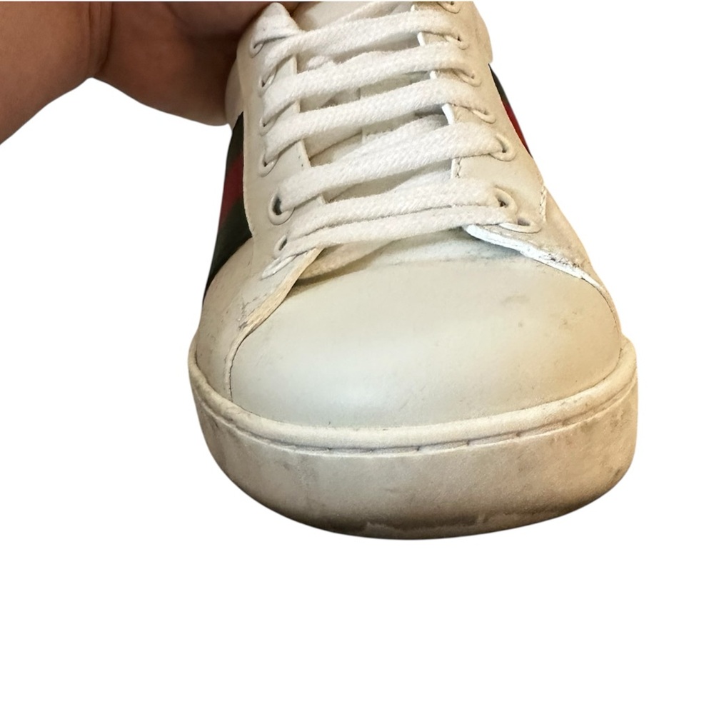 Gucci Ace Sneakers for Men White with Green and Red Stripes - Picture 5 of 15